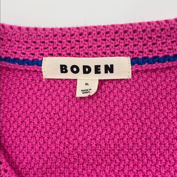 Boden Callie Crochet Trim knit button front Cardigan feminine office transition - Picture 5 of 9